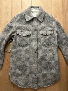 BNWT- Aritzia Wilfred Free Ganna Wool Jacket Diamond Grey Coat Blazer (XXS)